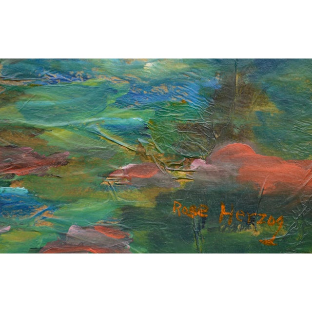Wood Shimmering Pond in the Woods - Rose Herzog For Sale - Image 7 of 8