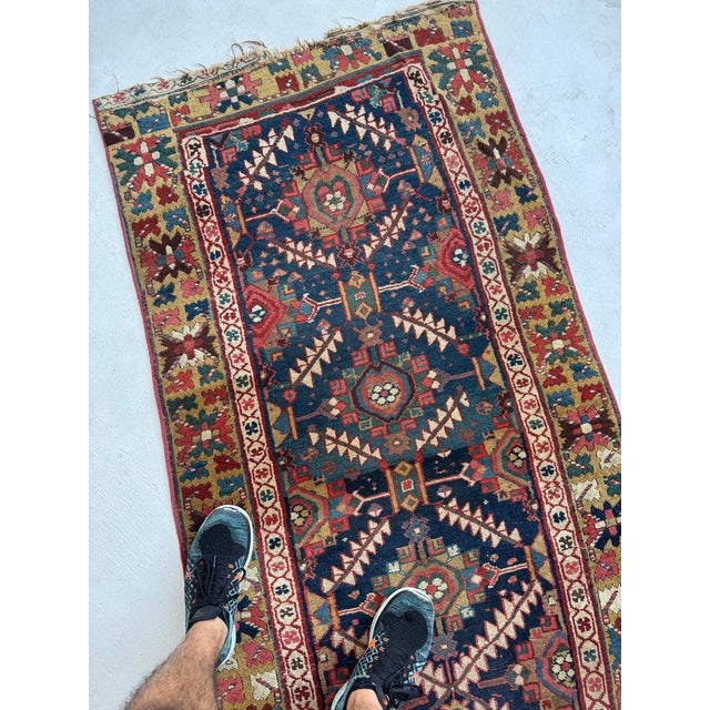 1920s Northwest Persian Runner Exotic Camel Border Rug 3 x 10.2 For Sale - Image 13 of 13
