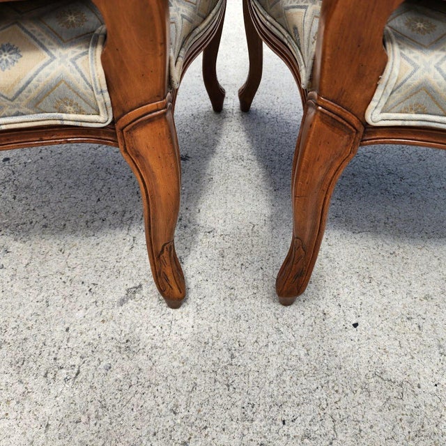 Vintage French Armchairs Louis XV Fruitwood For Sale - Image 10 of 12