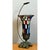 Contemporary Vintage Stained Glass and Metal Table Lamp For Sale - Image 3 of 12