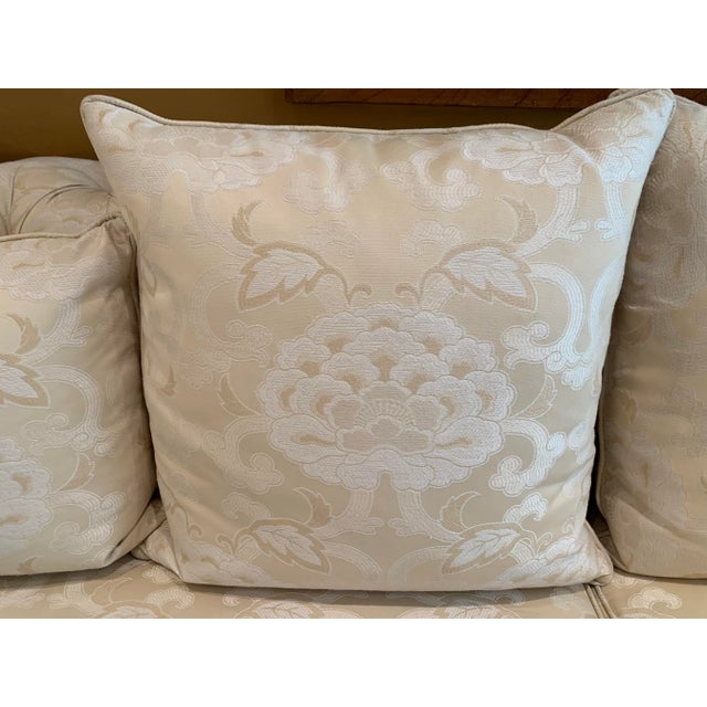 1990s Rolled Arm 8 Foot Tufted Sofa For Sale - Image 9 of 13