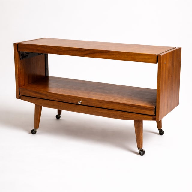 Brown Mid-Century Metamorphic Teak Serving Trolley, 1970s For Sale - Image 8 of 8