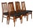 Teak Slat Back Dining Chairs Set of 6 in Black Upholstery Danish Mid-Century Modern 1970s For Sale