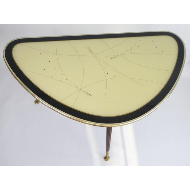 Beige Large Vintage Kidney Shaped Coffee Table, 1960s For Sale - Image 8 of 10