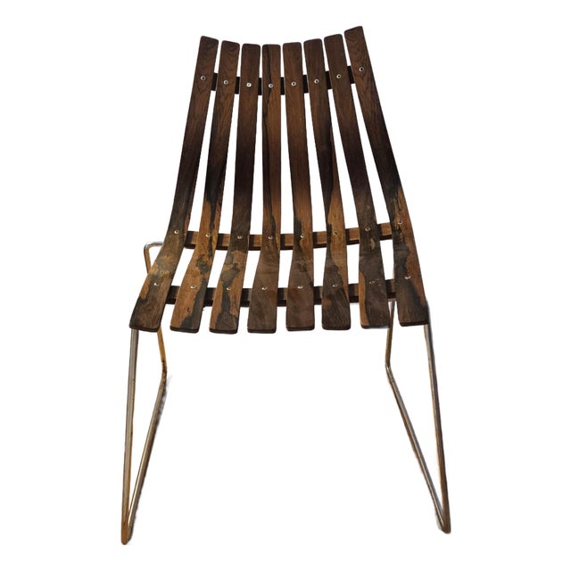 Mid Century Danish Modern Slat Chairs by Hans Brattrud for Hove Møbler in Rosewood For Sale