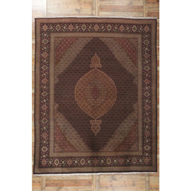 Vintage Persian Mahi Tabriz Rug - 09'11 x 12'08 For Sale In Dallas - Image 6 of 9