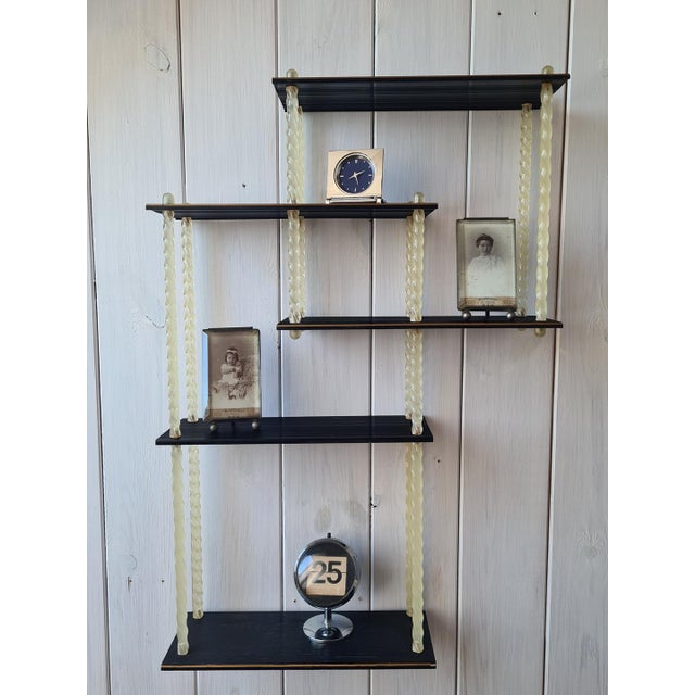 A unique vintage Gaybox-style display shelf from the United Kingdom, dating from the 1950s–1960s. Its distinctive design...