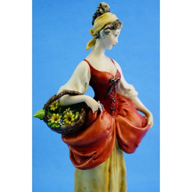20th Century Porcelain Figurine by Giuseppe Cappè in the style of Capodimonte, Italy For Sale - Image 12 of 18