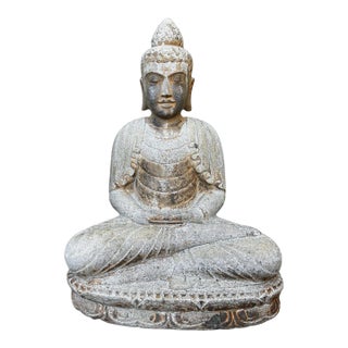 Stone Carved Sitting Buddha Statue For Sale