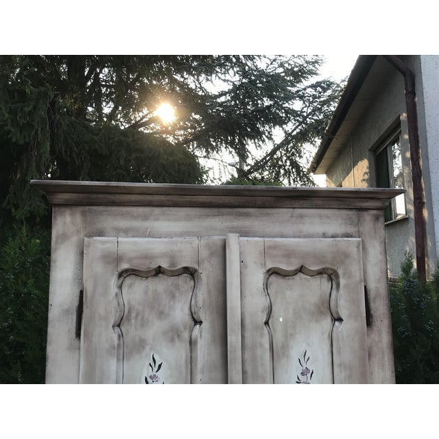 Double Wardrobe with Hand-Painted Floral Design For Sale - Image 6 of 15