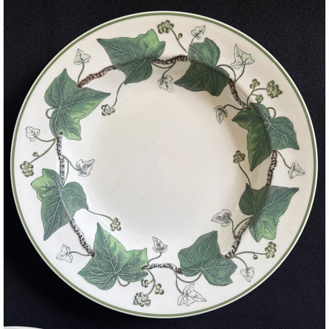 Wedgwood 1940s Napoleon Ivy Wedgwood Soup Bowls - Set of 7 For Sale - Image 4 of 10