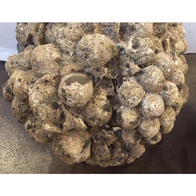 Early 20th Century Garden Stone Baskets or Bouquets of Fruit From England - Two Available For Sale - Image 5 of 9