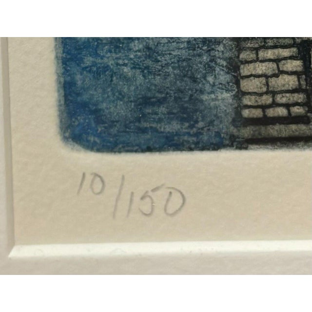 Katherine E Gallagher 'lady Liberty Nyc' Statue & Twin Towers New York Aquatint For Sale - Image 9 of 12