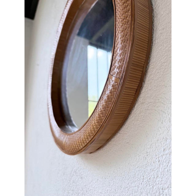 Round Wicker Mirror, 1960s For Sale - Image 11 of 18