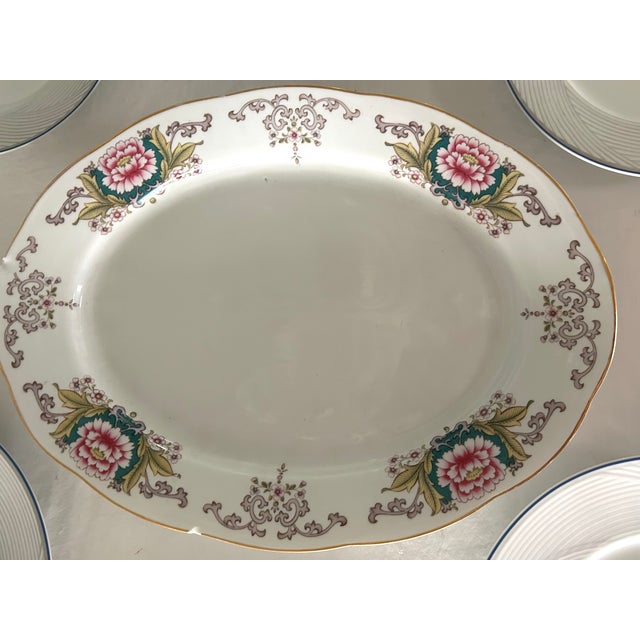 Delicate Pink Japanese Floral Themed Decorative Wall Plate Curation-Set of 11 For Sale In Palm Springs - Image 6 of 12