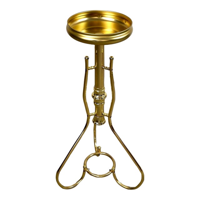 1980’s Hollywood Regency Brass Plant Stand For Sale