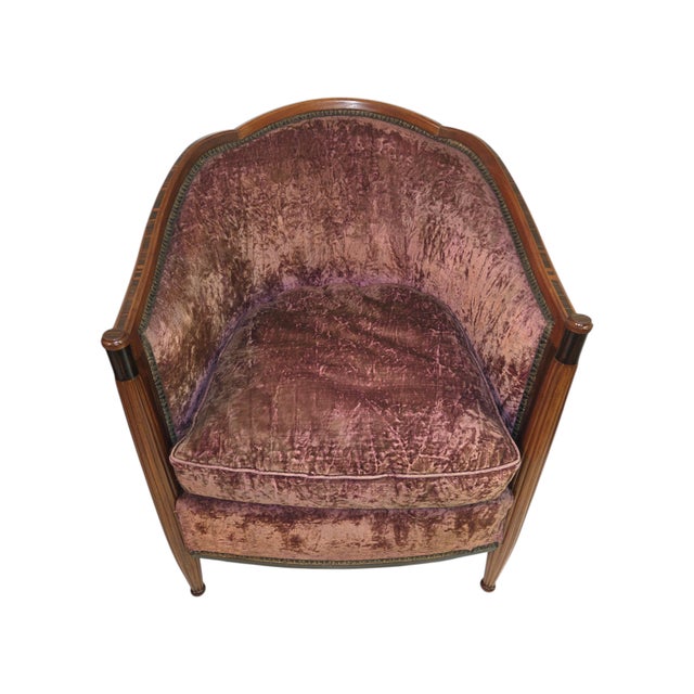 Pair of French Art Deco Armchairs Attributed to Maison Dominique France, Circa 1928–1932 For Sale - Image 9 of 18