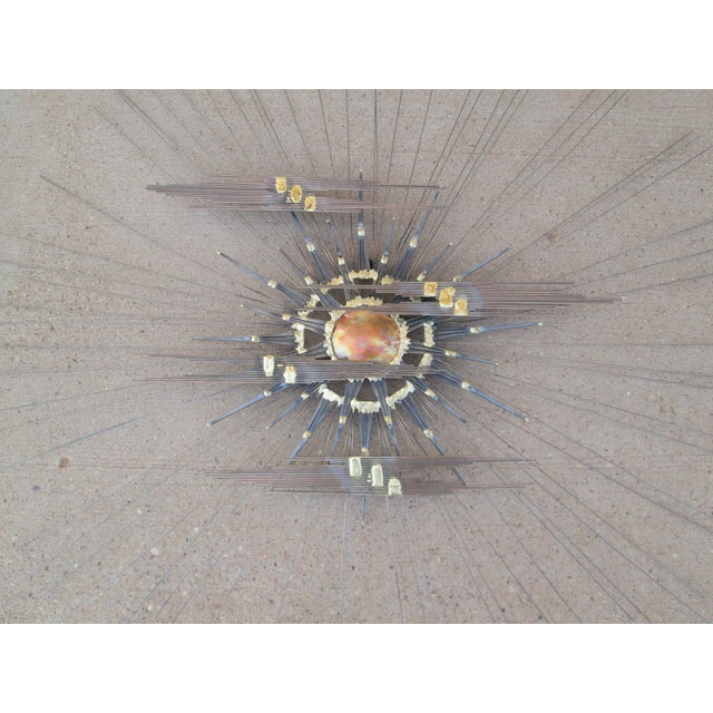 Mid 20th Century Mid Century Modern Metal Wall Art Sun and Clouds For Sale - Image 5 of 10