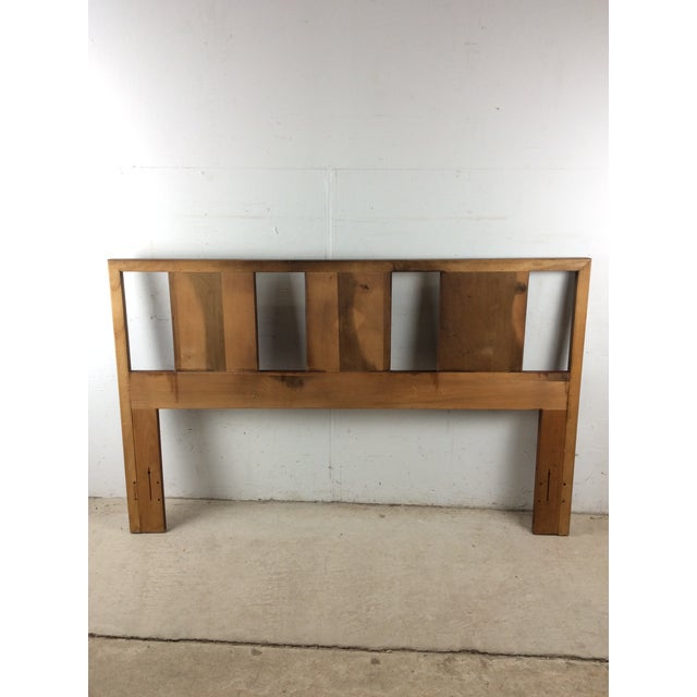 Mid Century Modern Full Size Headboard With Burl Inlay For Sale - Image 17 of 18