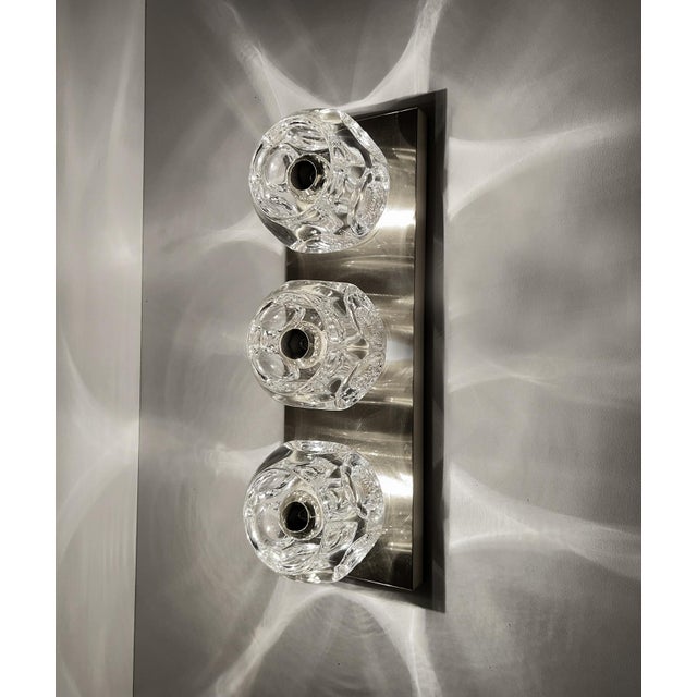 Large Space Age Glass Sconces from Peill & Putzler, 1970s, Set of 2 For Sale - Image 16 of 18