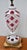 Glass Cranberry Glass and Brass Lamp Vintage Table Bohemian Czech Hand Painted For Sale - Image 7 of 18