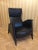 Black Leather Armchair, 1980s For Sale - Image 4 of 8