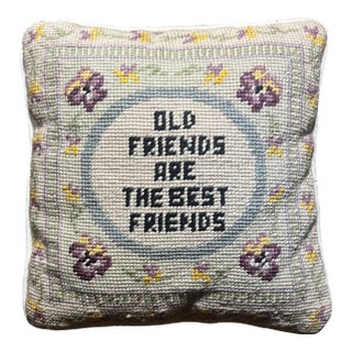 Needlepoint Accent Pillow For Sale