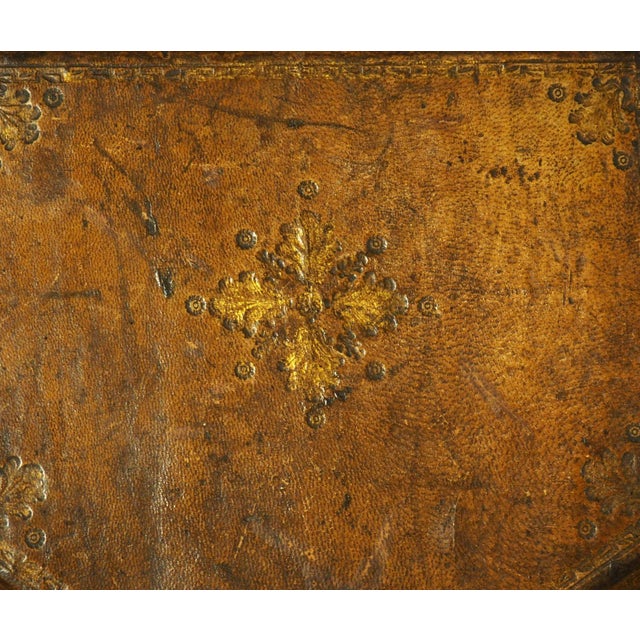 18th Century French Embossed Leather Letter Box, “Coffret a Courrier” For Sale - Image 17 of 17