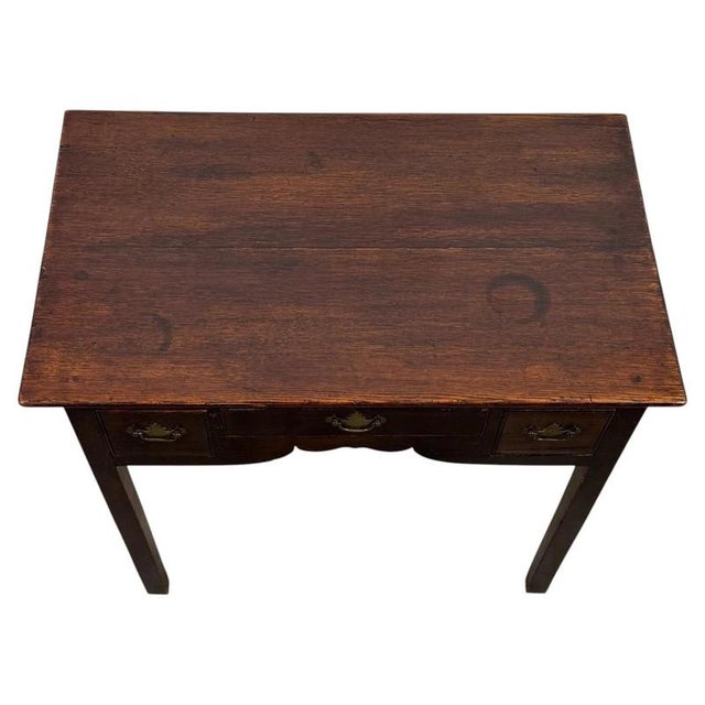 Antique English Oak Writing Table, 1700s For Sale - Image 3 of 12