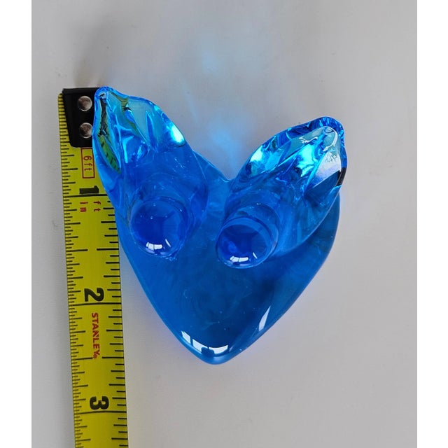 1990s Vintage Bluebird of Happiness Glass Art For Sale - Image 11 of 11