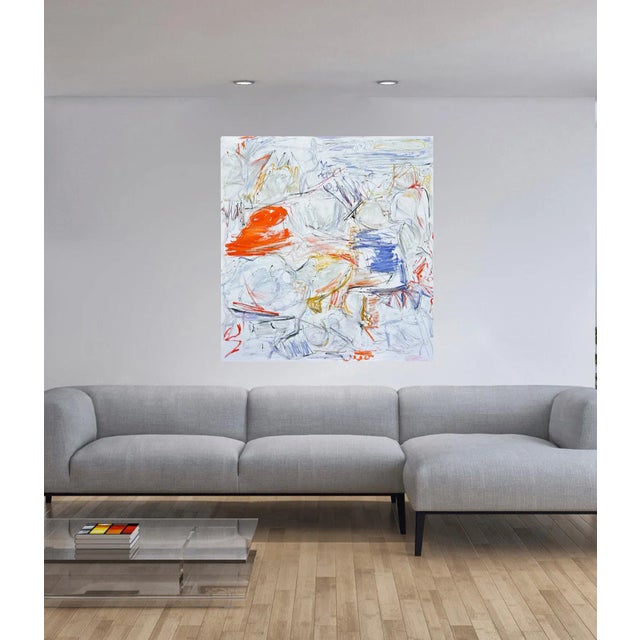 XL "Silent Witness" by Trixie Pitts Abstract Expressionist Oil Painting For Sale - Image 9 of 13