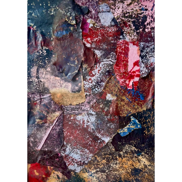 Abstract Expressionism Custom Framed Collage-Shirley Black-Signed-1960's For Sale - Image 3 of 8