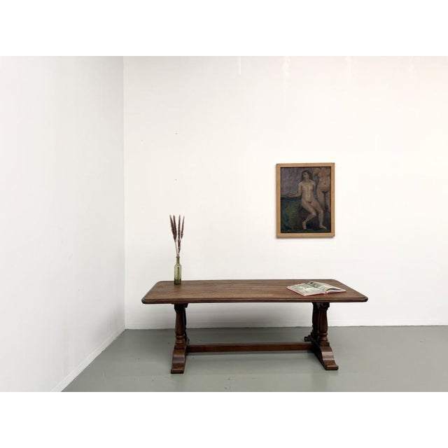 Vintage Farmhouse Table in Oak, 1950s For Sale - Image 13 of 18