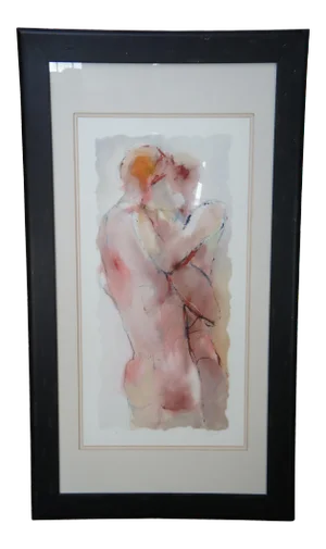 Late 20th Century "Dance Pose 6" Figurative Nudes Giclee Print by Victor Klauss, Framed