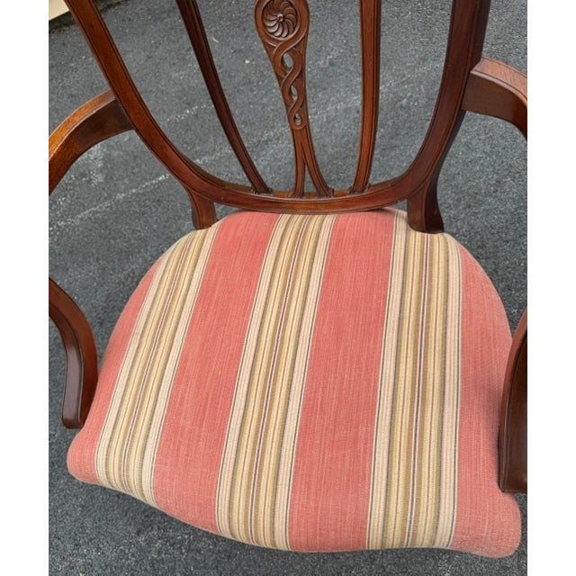 Nice Hepplewhite Style Mahogany Armchair For Sale - Image 9 of 10