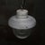 Vintage Industrial Grey Metal & Frosted Glass Pendant Lamp For Sale - Image 6 of 9