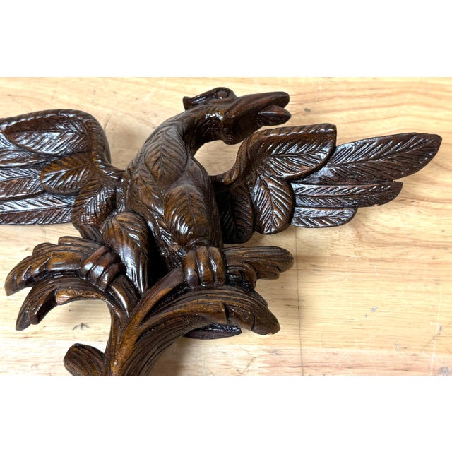 Wood Georgian Carved Mahogany Eagle Ornament, in the Manner of Thomas Chippendale For Sale - Image 7 of 18