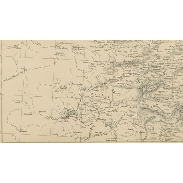 Isthmus of Caucasus and Armenia Map, 1860 For Sale - Image 6 of 10