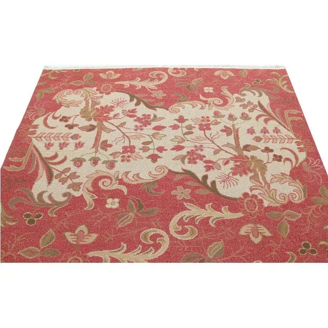 Handwoven Flatweave Chinese Area Rug 4'0"×6'0" For Sale - Image 4 of 10