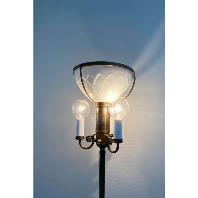 1930s 1930s Mutual Sunset Lamp Company Antique Torchiere Floor Lamp For Sale - Image 5 of 6