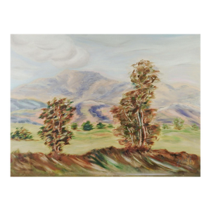 Mid 20th Century ImpressionistMountain Valley Landscape Painting
