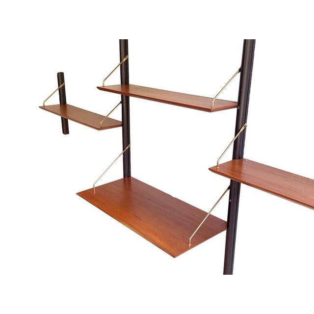 Vintage Three-Piece Wall Unit with Desk by Louis Van Teeffelen for Wébé, 1960s For Sale - Image 4 of 9