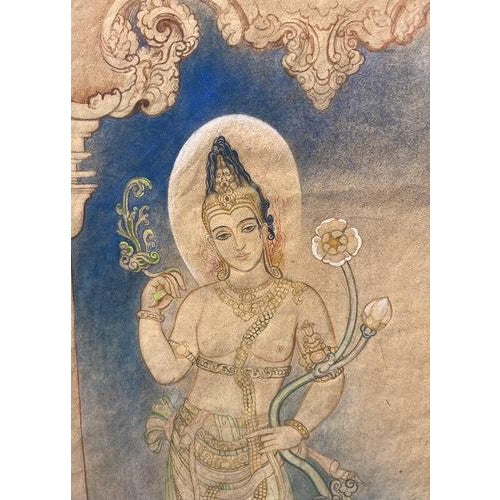 Louise Janin, Hindu Deity Mixed, 1920s, Media on Paper For Sale - Image 11 of 16