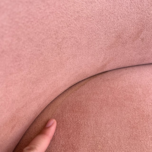 1980 PostModern Lacquer Pink Velvet Club Chairs - a Pair For Sale - Image 11 of 13