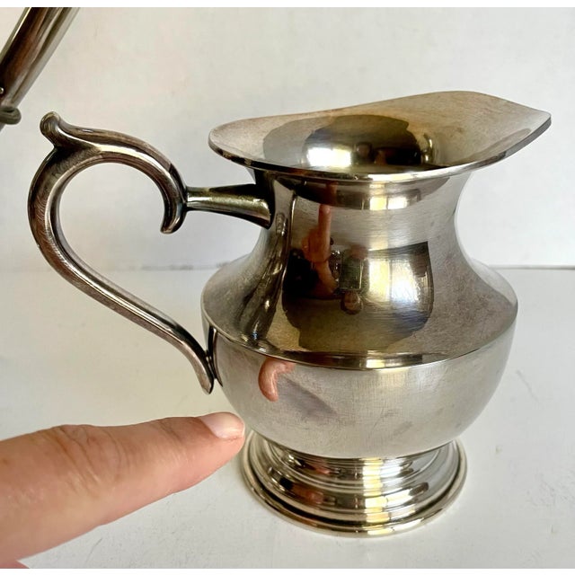 Silver Vintage Tea Coffee Service Set Made in Japan - Set of 5 For Sale - Image 8 of 13