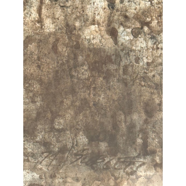 Vintage Carl Sublett ‘Surf #172’ Original Abstract Textural Seascape Watercolor 22x30 Signed For Sale In Seattle - Image 6 of 12