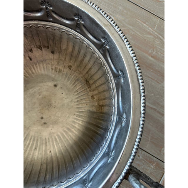 Early 20th Century Wine Pedestal Bowl With Bows & Ornate Handles For Sale In Chicago - Image 6 of 6