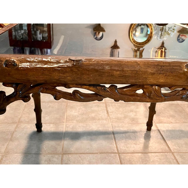 1980s Vintage McGuire Faux Bois Game Table or Breakfast Table For Sale - Image 5 of 12