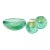 Set of 3 Green Italian Glass Smoking Set For Sale