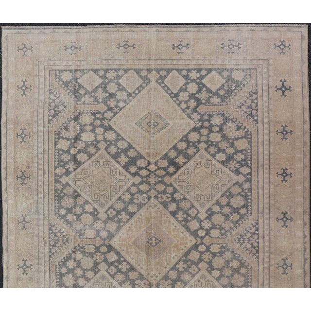 Antique Turkish Sivas Rug With Diamond Medallions and Allover Floral Field For Sale - Image 10 of 13
